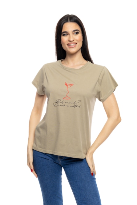 B' Γυναικείο t-shirt με τύπωμα ''RED COCTAIL''