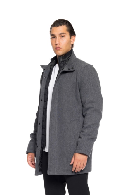 Biston fashion ανδρικό demi πανοφώρι με γιακά