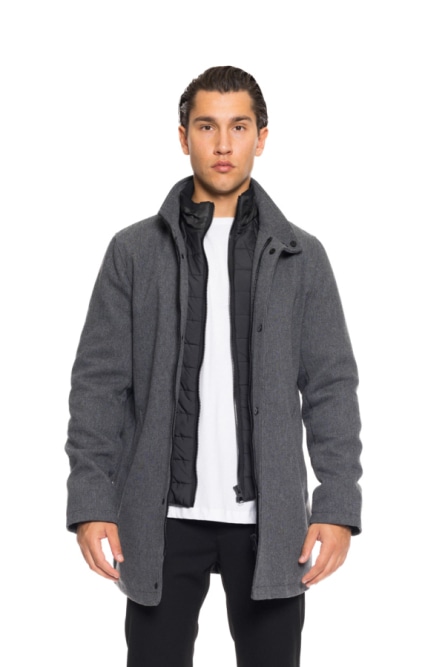 Biston fashion ανδρικό demi πανοφώρι με γιακά
