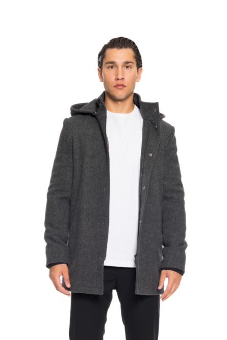 Biston fashion ανδρικό demi πανωφόρι με αποσπώμενη κουκούλα