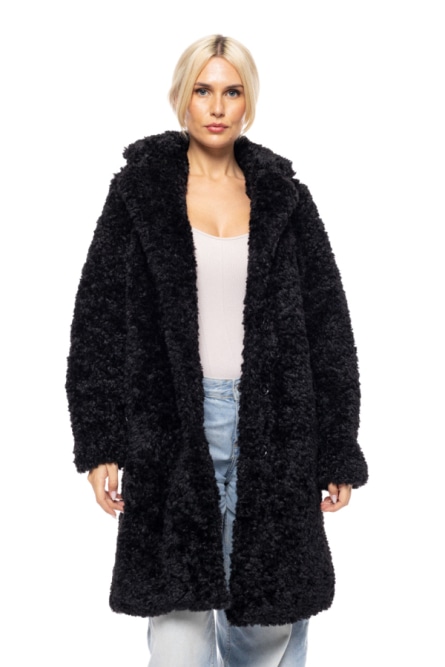 Biston fashion γυναικείο λούτρινο πανωφόρι