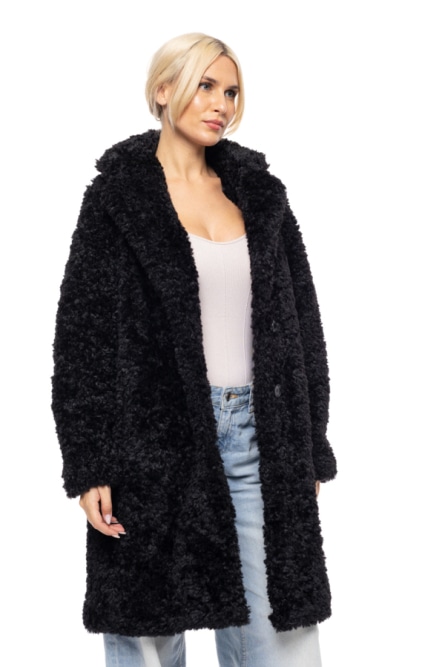 Biston fashion γυναικείο λούτρινο πανωφόρι