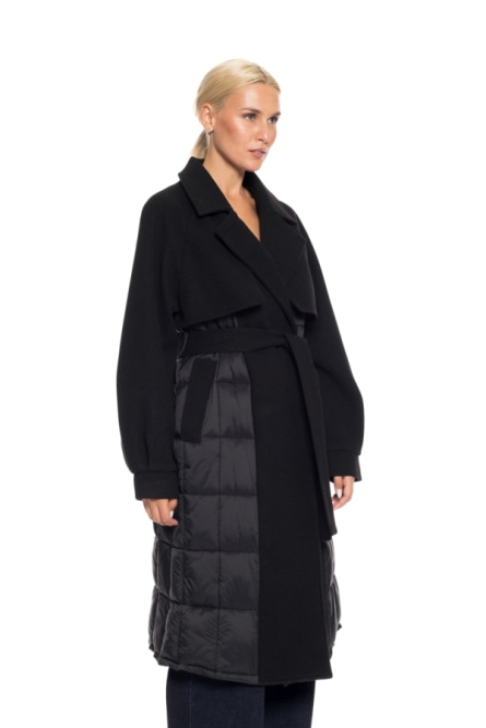 Biston fashion γυναικείο μακρύ πανωφόρι με ζώνη