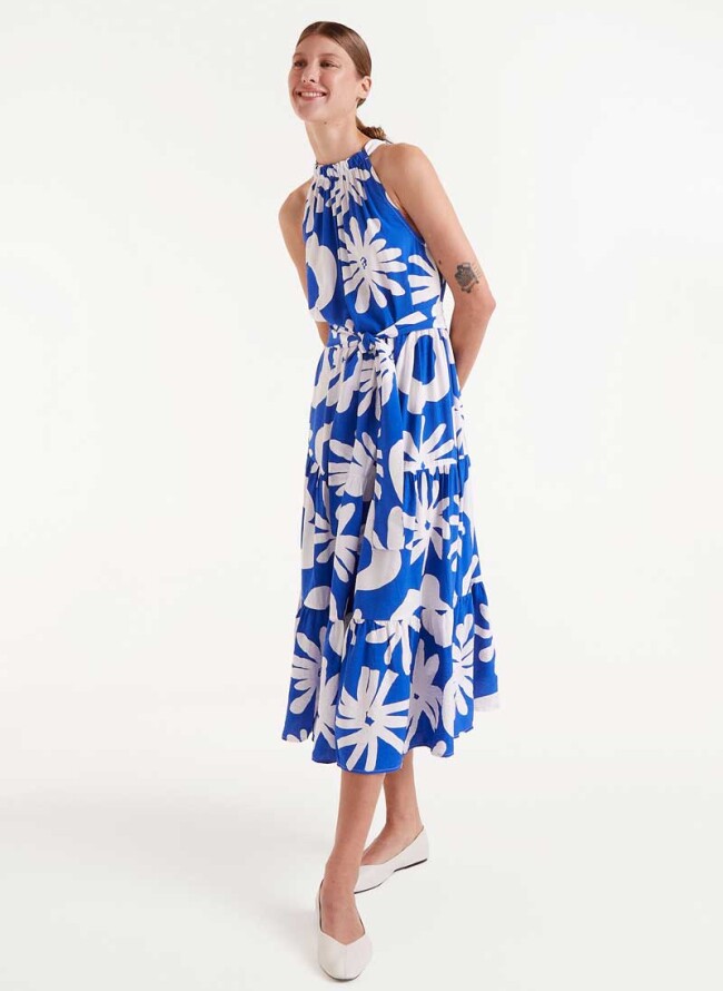 Compania Fantastica φόρεμα μακρύ floral