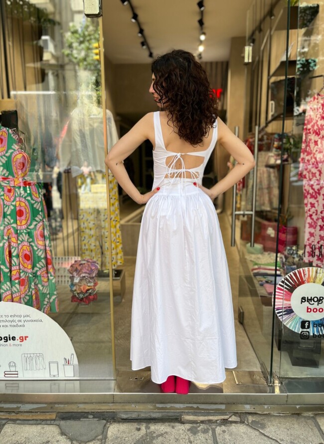 GLAMOROUS φόρεμα μακρύ ποπλίνα