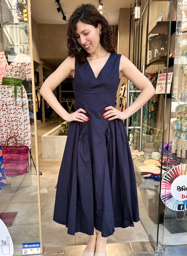 GLAMOROUS φόρεμα μίντι ποπλίνα