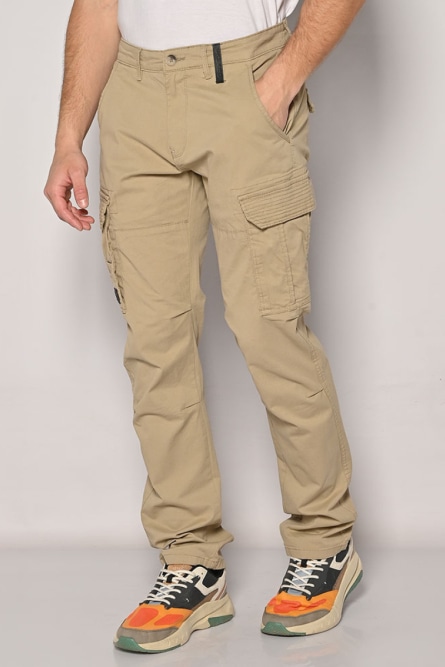 Παντελόνι Cargo Camaro Βαμβακερό Beige Regular Fit