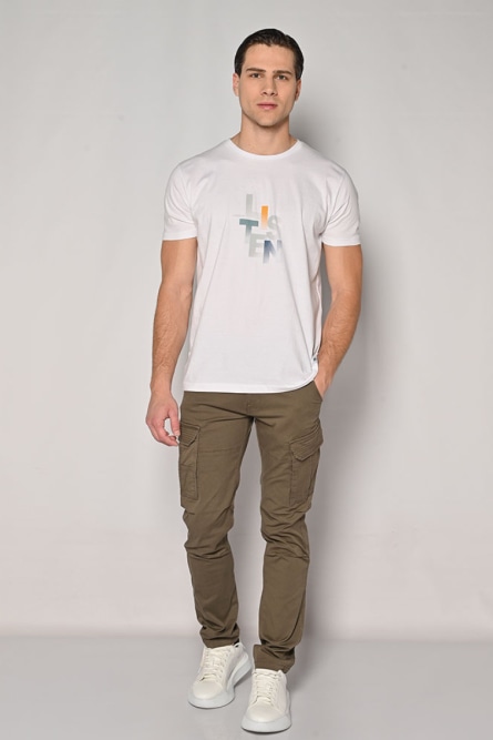 Παντελόνι Cargo Camaro Βαμβακερό Khaki Regular Fit