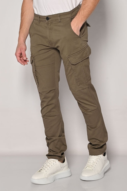 Παντελόνι Cargo Camaro Βαμβακερό Khaki Regular Fit