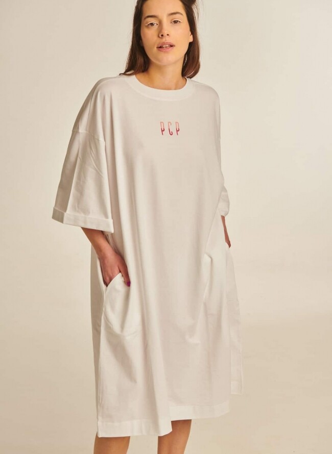 PCP Naked Oversized Φόρεμα Λευκό