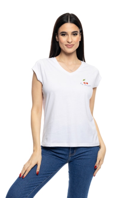 S' Γυναικείο t-shirt με τύπωμα ''CHERRY''