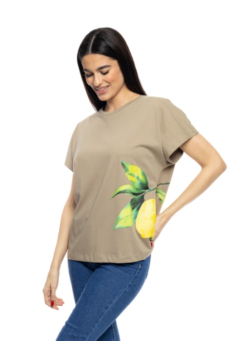 S' Γυναικείο t-shirt με τύπωμα ''LEMON''