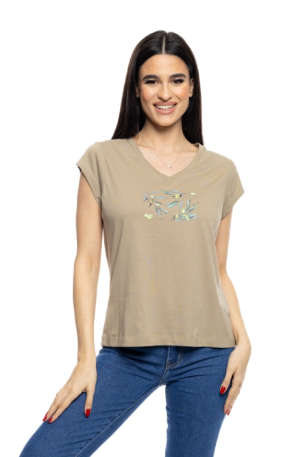 S' Γυναικείο t-shirt με τύπωμα ''OLIVES''