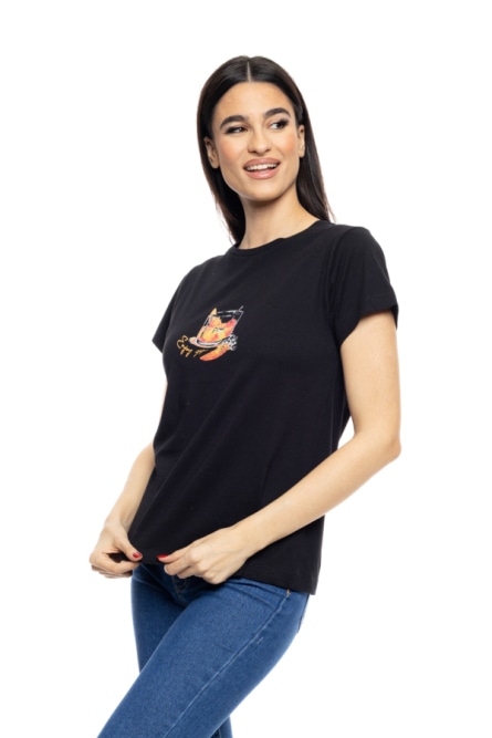 S' Γυναικείο t-shirt με τύπωμα ''SHORT GLASS''