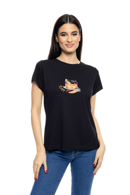 S' Γυναικείο t-shirt με τύπωμα ''SHORT GLASS''