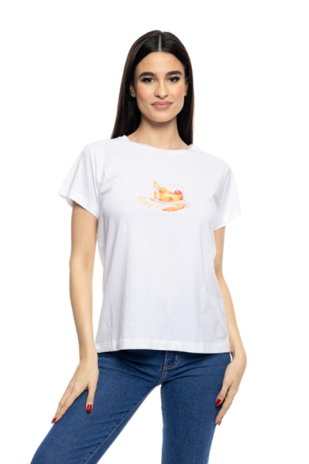 S' Γυναικείο t-shirt με τύπωμα ''SHORT GLASS''
