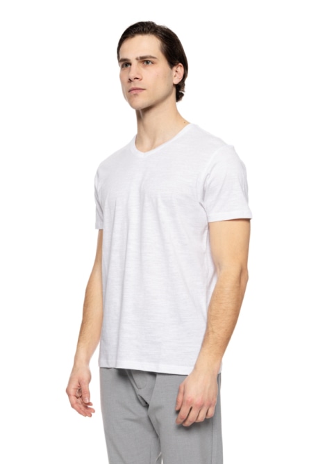 Smart fashion mens V-neck t-shirt