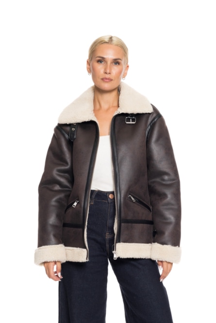 Splendid fashion γυναικείο μουτόν από δερματίνη