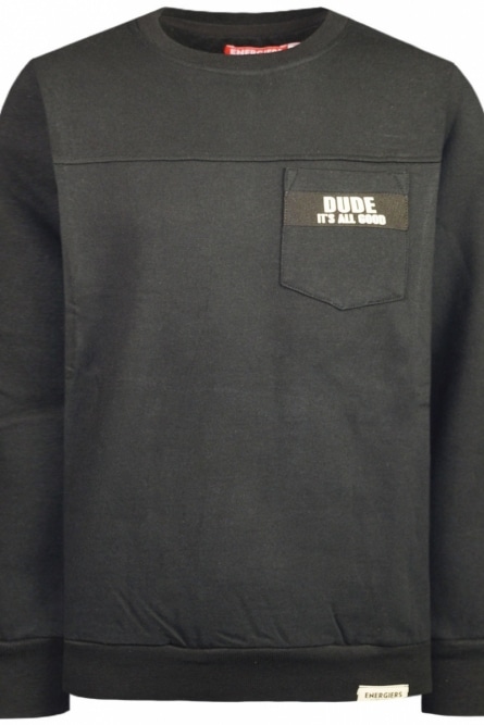 Energiers Βαμβακερή μπλούζα φούτερ με χνούδι εσωτερικά και λάστιχο στον ποδόγυρο και στα μανίκια